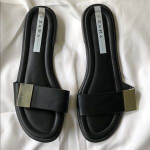 Zara Trafaluc Black Sandals